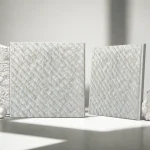 Single-Sided Badbar White Pattern Stone Flooring