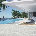 Single-Sided Badbar White Pattern Stone Flooring