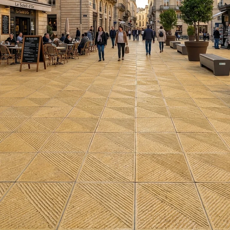 Double-Sided Badbar Yellow Pattern Stone Flooring